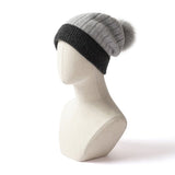 100% Cashmere Beanie Hat Luxury Cashmere Cap for Winter