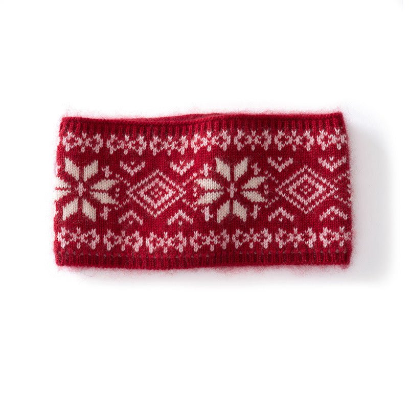 100% Cashmere Winter Knit Headband for Women