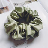 100% Mulberry Silk - scrunchies For Hair Sleep 30 Momme Light Green M