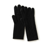 100% Pure Cashmere Gloves for Women Ladies Cashmere Knitted Gloves
