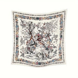 100% Silk Scarf For Women Floral Scarf Square Head Scarf