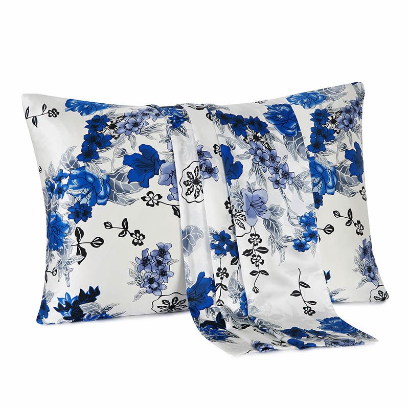 19 Momme Housewife Silk Pillowcase Hidden Zipper Assorted Floral Prints