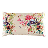 19 Momme Housewife Silk Pillowcase Hidden Zipper Floral Print Silk Pillowcases