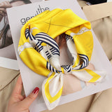 21''x21'' Womens Silk Chic Printed Square Silk Scarf