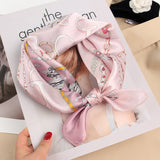 21''x21'' Womens Silk Chic Printed Square Silk Scarf