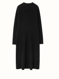 Womens Mock Neck Cashmere Dress Cashmere Midi Dress Bottom Dress