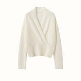 Maglione di cashmere da donna con scollo a V, pullover lavorato a maglia di cashmere, avvolgente in cashmere