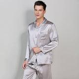 Men's Long Luxury Mulberry Silk Pyjamas Pure Silk Sleepwear