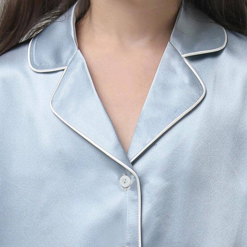 Boys And Girls Silk Pajama Set Short Sleeves Kids Pajamas