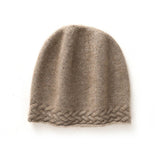 Braided Edge Pure Cashmere Beanie Hat Cashmere Winter Hat