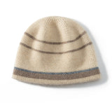 Cashmere Beanie Stripe Cashmere Winter Hat Unisex 100% Cashmere Cap