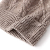 Cashmere Beanie with Folded Brim Unisex Cashmere Knit Cap Cashmere Winter Hat