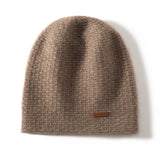 Cashmere Chunky Knit Beanie for Men and Women Cashmere Warm Hat for Fall Winter