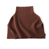 Cashmere Layered Collar Pullover Cashmere Dickey Ribbed Cashmere Neckpiece