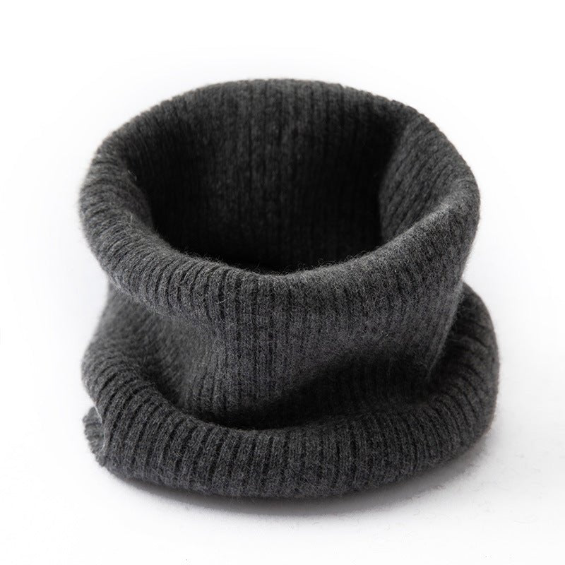 Cashmere Ribbed Neck Scarf Lightweight Solid Cashmere Neck Gaiter for Fall Winter
