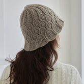 Chunky Cashmere Bucket Hat Cashmere Hat Flared Brim Cashmere Cloche Hat