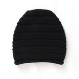 Diamond Wave Cashmere Beanie for Women Textured Cashmere Knit Hat