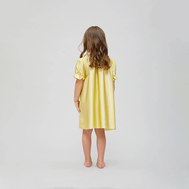 Girls Silk Nightgown 100% Summer Kids silk Nightwear