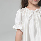 Girls Silk Nightgown 100% Summer Kids silk Nightwear