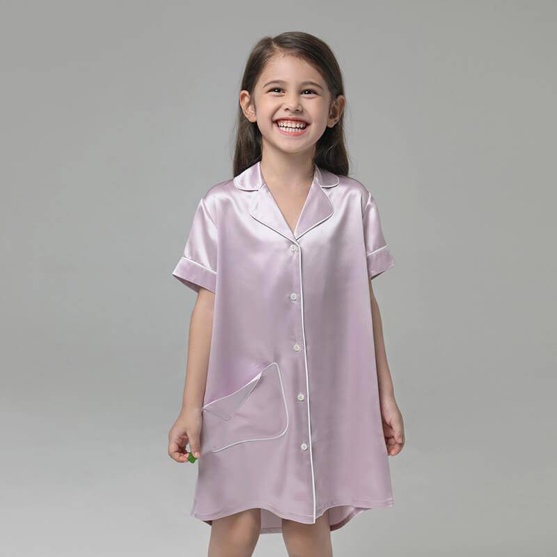 Girls Silk Nightshirt pure Silk Nightshirt Kids Silk Nightwear