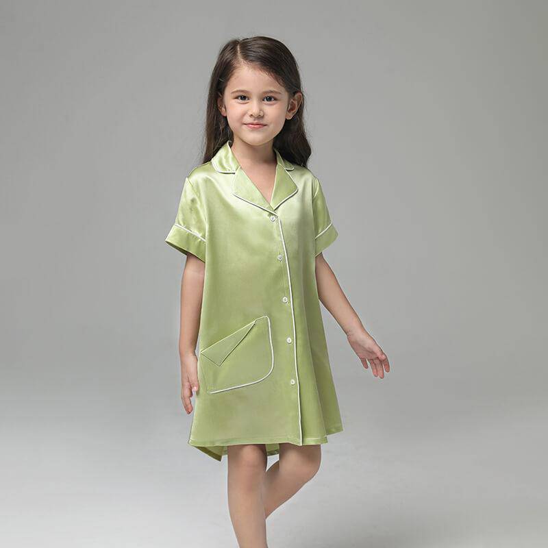 Girls Silk Nightshirt pure Silk Nightshirt Kids Silk Nightwear