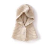Kids Cashmere Knit Hood Cashmere Balaclava for Boys and Girls