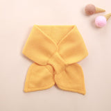 Kids Colorful Knit Cashmere Scarf Bow Knot Cashmere Neck Warmer