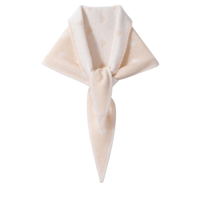Kids Heart Pattern Cashmere Warmer Cashmere Wrap Triangle Cashmere Scarf