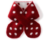 Kids Playful Polka Dot Cashmere Neck Warmer Bow Knot Cashmere Scarf Pure Cashmere Wrap