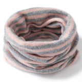 Kids Striped Cashmere Scarf Cashmere Neck Gaiter Pure Cashmere Neck Warmer