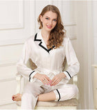 Long Silk Pajamas Set for Women Silk PJS ladies 100 silk sleepwear