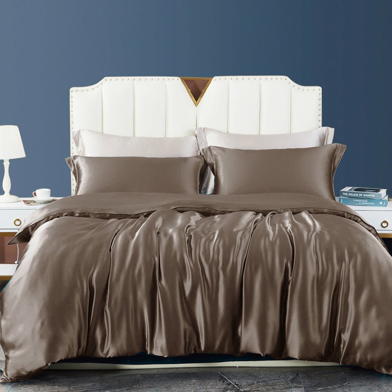 Luxury Silk Bedding Sets 19 Momme 3PCS Duvet Cover Set