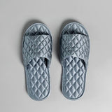 Luxury Silk Slippers For Women Soft home Slippers Travel Slippers Haze Blue M