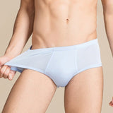 Men Silk Briefs Comfortable Breathable Silk Triangle Boxer