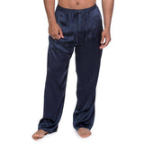 Mens Silk Pajama Long Pants Silk Pajamas Bottoms Sleep Pants