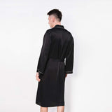 Mulberry Men's Silk Robe Luxury Long Silk Bath Robe