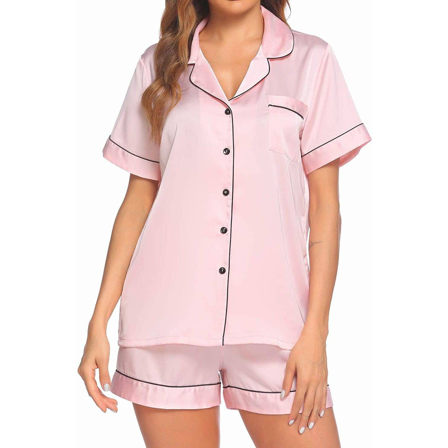 Mulberry Silk Pajamas For Women's Short Silk Sleepwear
