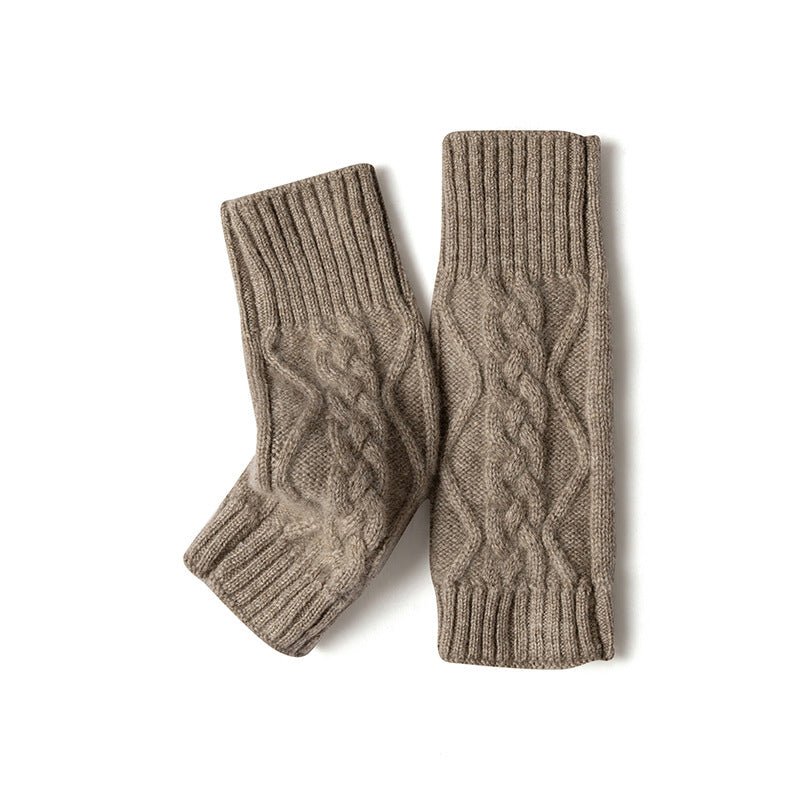 pure cashmere gloves womens fingerless gloves wrist protection knitted half finger gloves