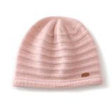 Rib Textured Pure Cashmere Beanie Unisex Thick Cashmere Knit Hat