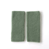 Ribbed Pure Cashmere Knit Headband Half - finger gloves Cashmere Gloves