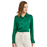 Silk Blouses For Women Long Sleeve Silk Button Shirts