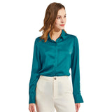 Silk Blouses For Women Long Sleeve Silk Button Shirts