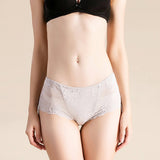 Silk Knitted Underwear Women's Lace Shorts Mulberry Silk Sexy Silver Gray S