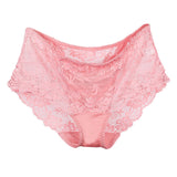 Silk Knitted Underwear Women's Lace Shorts Mulberry Silk Sexy Pink S