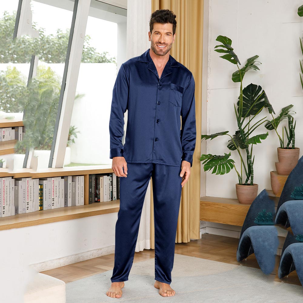Silk Pajamas for Men 100% Real Silk Pajamas Set