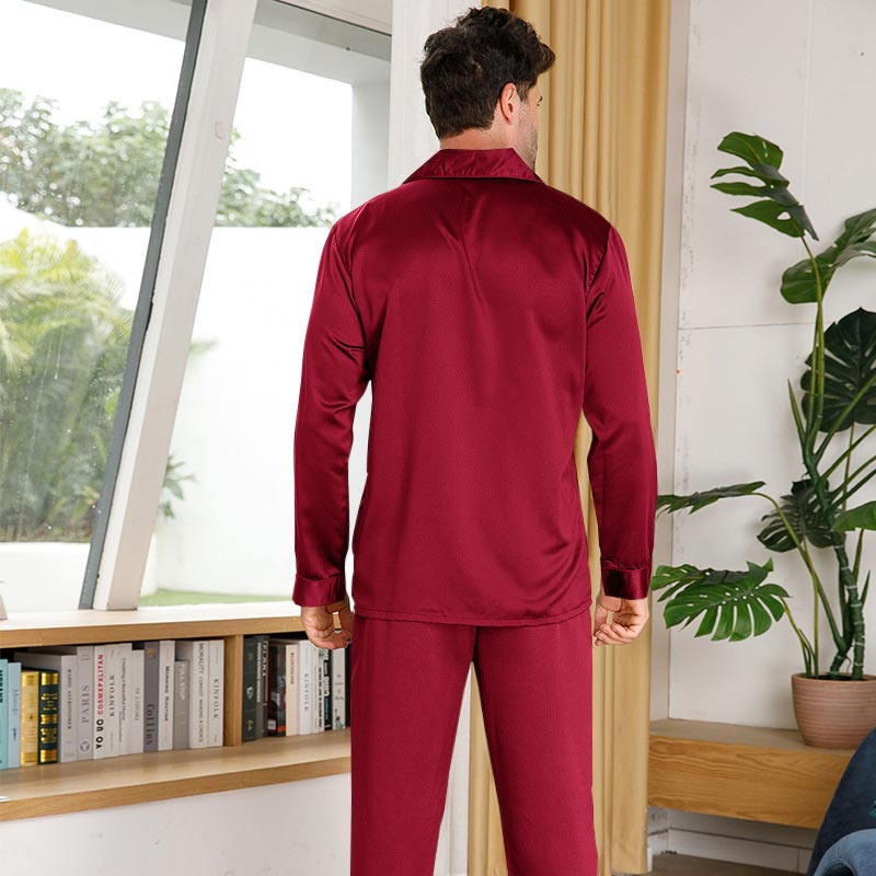 Silk Pajamas for Men 100% Real Silk Pajamas Set