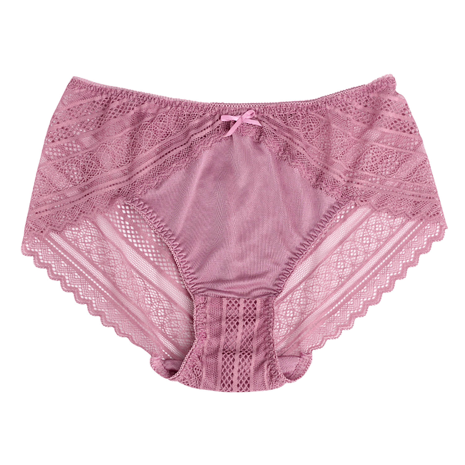 Silk panties women's lace breathable seamless mulberry silk mid-waist briefs