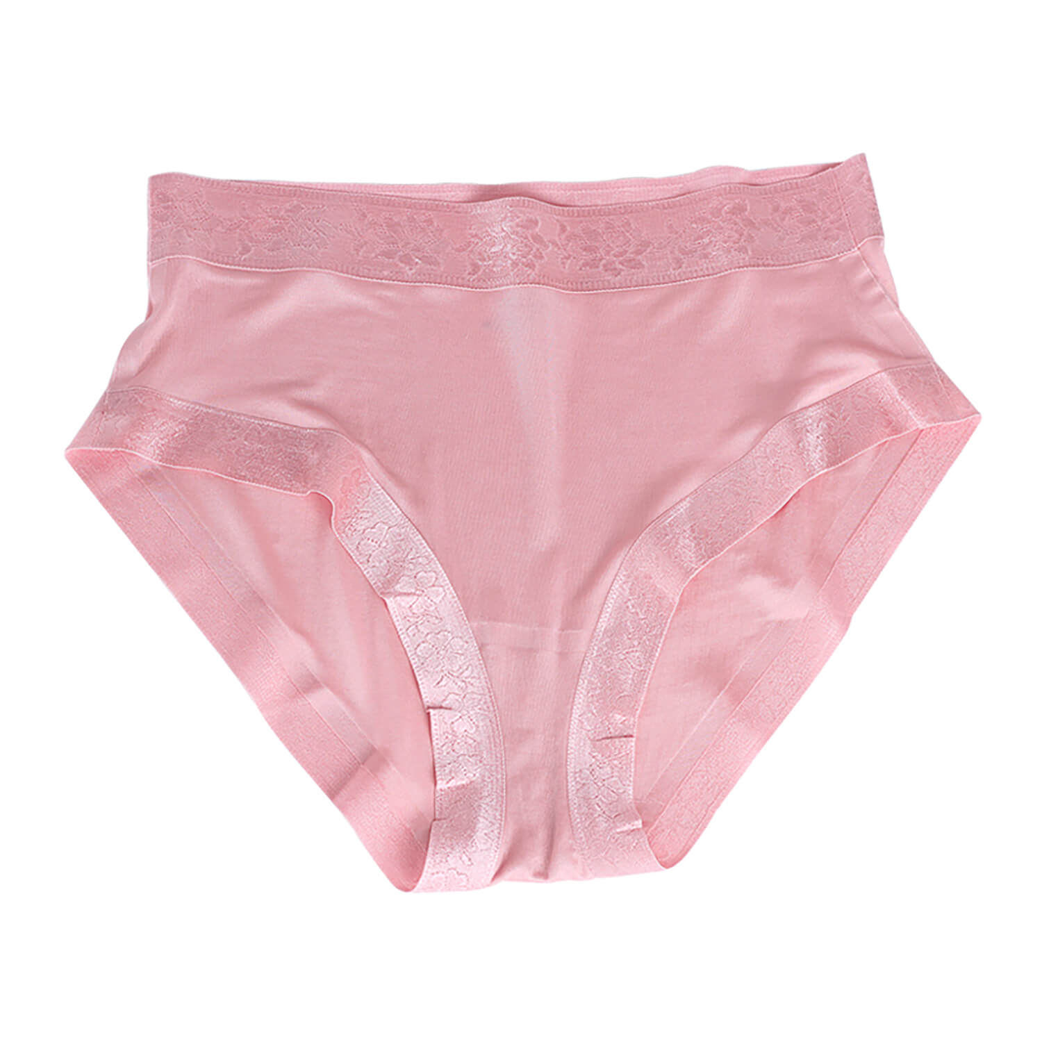 Silk Underwear Lace Seamless Briefs Mulberry Silk Thin Underwear Pink S