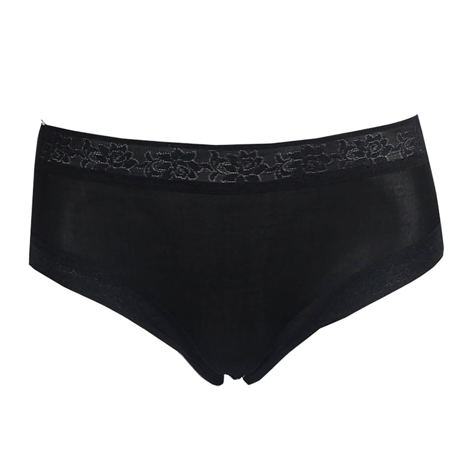 Silk Underwear Lace Seamless Briefs Mulberry Silk Thin Underwear Black S