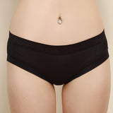 Silk Underwear Lace Seamless Briefs Mulberry Silk Thin Underwear Black S
